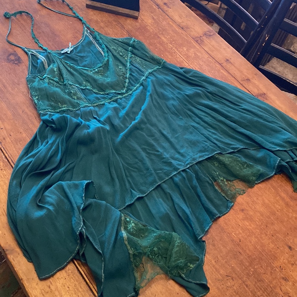 Custom One Of A Kind Emerald And Lime Pieced Lace… - image 3